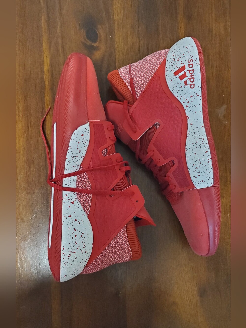 Adidas 11222 Brooklyn Basketball Sneaker Shoes Red & White EE3946 - Picture 4 of 7